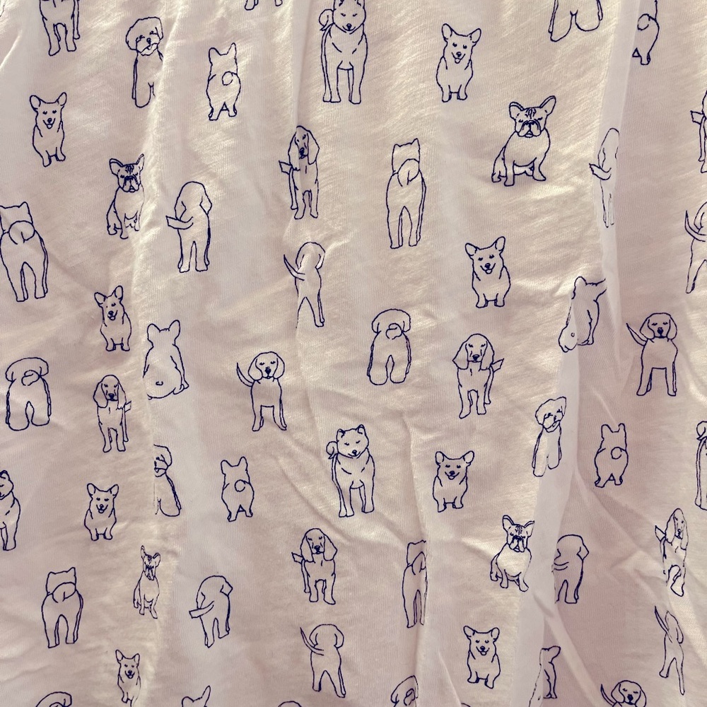 Torrid V Neck Black White Dog Tee Tshirt 2 NWOT.